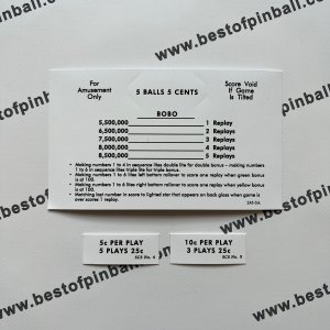 Bobo Instruction Cards (Williams)  