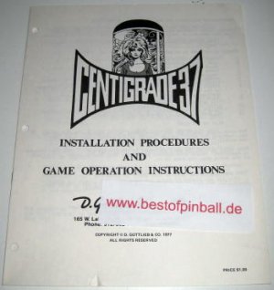Centigrade 37 Operators Handbook (Gottlieb)