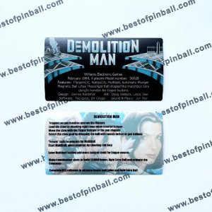 Demolition Man Custom Cards (Williams)