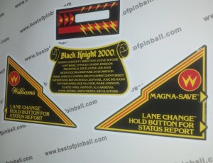 Apron Decal Set Black Knight 2000 (Williams)