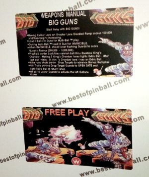 Big Guns Custom Cards (Williams)