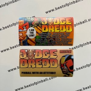 Judge Dredd Custom Cards (Bally)