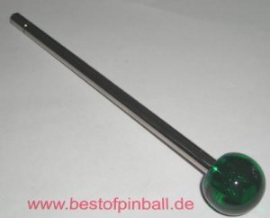 Custom ball shooter knob w/shaft - transluct green