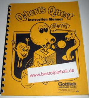Q-Berts Quest Game Manual (Gottlieb)