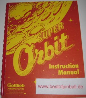 Super Orbit Game Manual (Gottlieb)