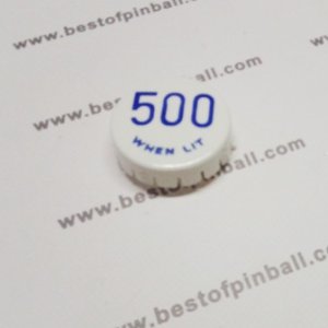 Bumpercap white / blue 500 when lit (Gottlieb)