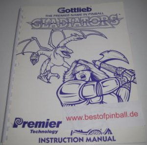 Gladiators Game Manual (Gottlieb)