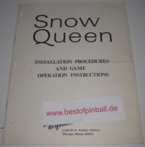Snow Queen Operators Handbook (Gottlieb)