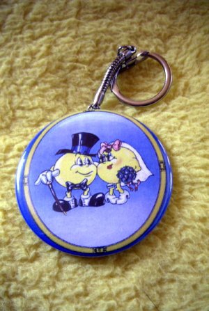 Keyring Mr and Mrs Pac Man