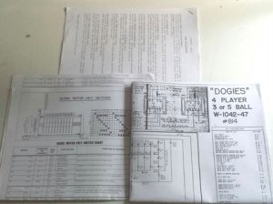 Dogies Schematics + Instructions / Motor Chart (Bally)