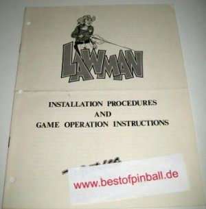 Lawman Operators Handbook (Gottlieb)