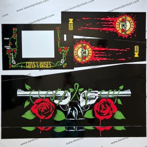 Guns and Roses 5 Pieces Cabinetdecalset (Data East)