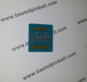 Coin Door Insert Bally Free Play blau