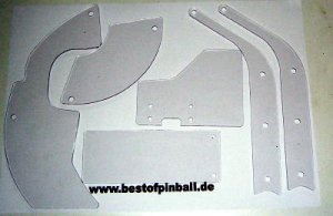 Demolition Man klare Playfield Plastics - 6-teilig (Williams)