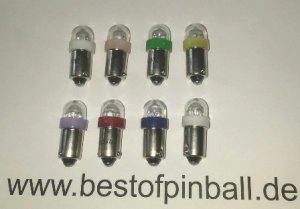 4x LED - clear Dome - blue
