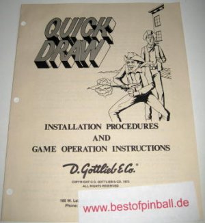 Quick Draw Operators Handbook (Gottlieb)