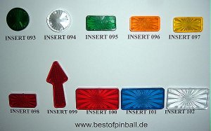 Insert blau 2-1/4 x 1-1/8 rechteckig Starburst transparent