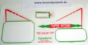 Apron Decal Set Canada Dry (Gottlieb)