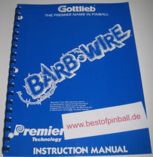 Barbwire Game Manual (Gottlieb)