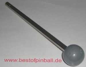 Ball shooter knob w/shaft - silver (Bally/Williams)