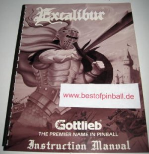 Excalibur Game Manual (Gottlieb)