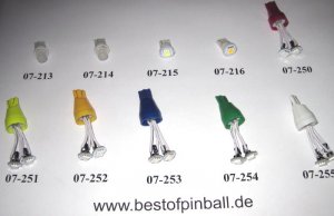 1 LED - frosted flacher Kopf Cool weiss (#555)