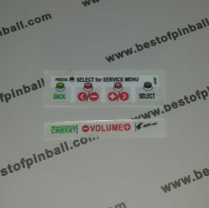 Coin Door Service Button Decals (Stern)