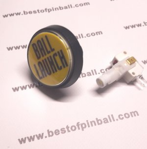 Push Button gelb "Ball Launch" (Data East-Sega-Stern)