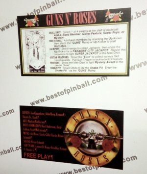 Guns and Roses Custom Cards (Data East)