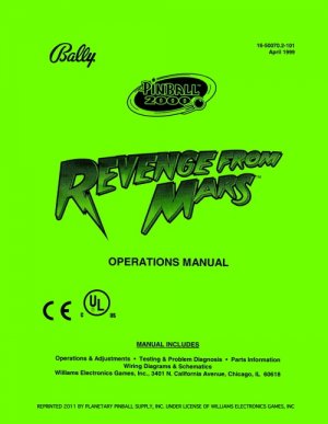 Revenge from Mars Manual (Bally)