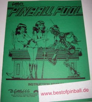 Pinball Pool Game Manual (Gottlieb)