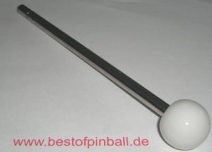 Custom ball shooter knob w/shaft - white