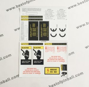 Safety Decal Set WPC95 (Bally/Williams)