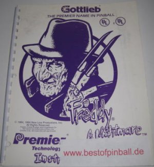 Freddy Nightmare Game Manual (Gottlieb)