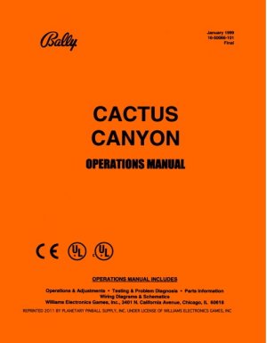 Cactus Canyon Manual (Bally)