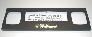 Speaker Panel mit Williams Logo in Silber