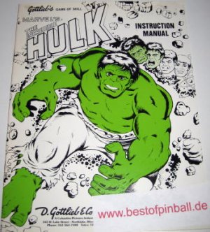 Hulk Game Manual (Gottlieb)