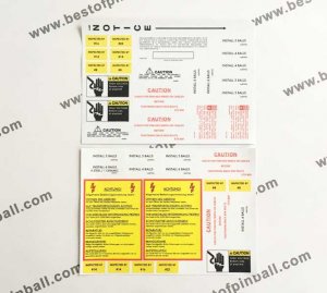 Safety Decal Set WPC (Bally/Williams)