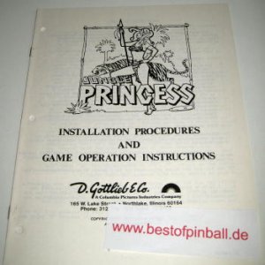 Jungle Princess Operators Handbook (Gottlieb)