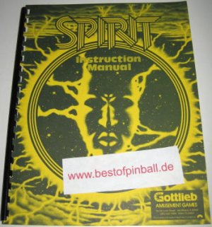 Spirit Game Manual (Gottlieb)