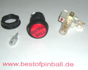 Button Extra Ball rot (Bally/Williams) - zum Schließen ins Bild klicken