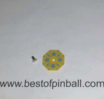 Target Face Octagon gelb - blau 4 Stern mit Blitz - zum Schließen ins Bild klicken