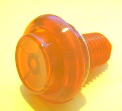 Flipperknopf orange transparent 49mm