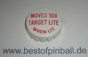 Bumperkappe Gottlieb rot "Moves 10x Target Lite when lit" - zum Schließen ins Bild klicken