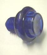 Flipperknopf blau transparent 41mm