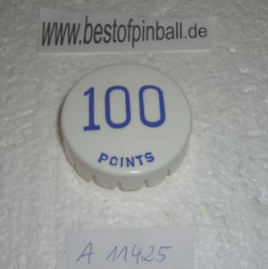 Bumpercap Gottlieb white / blue 100 Points