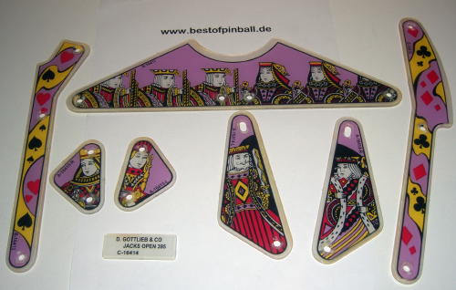 Jacks Open / Lucky Hand / Lucky Card Plasticset (Gottlieb) - zum Schließen ins Bild klicken