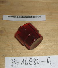 Flipperknopf rot transparent Bally/Gottlieb B-16680-R