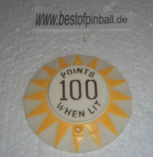 Bumpercap yellow sun / gold Points 100 when lit