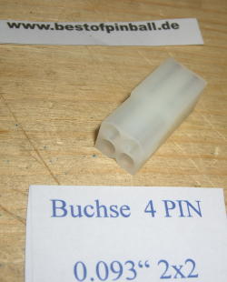 4 Pin Female CN .093 Pins (2x2)